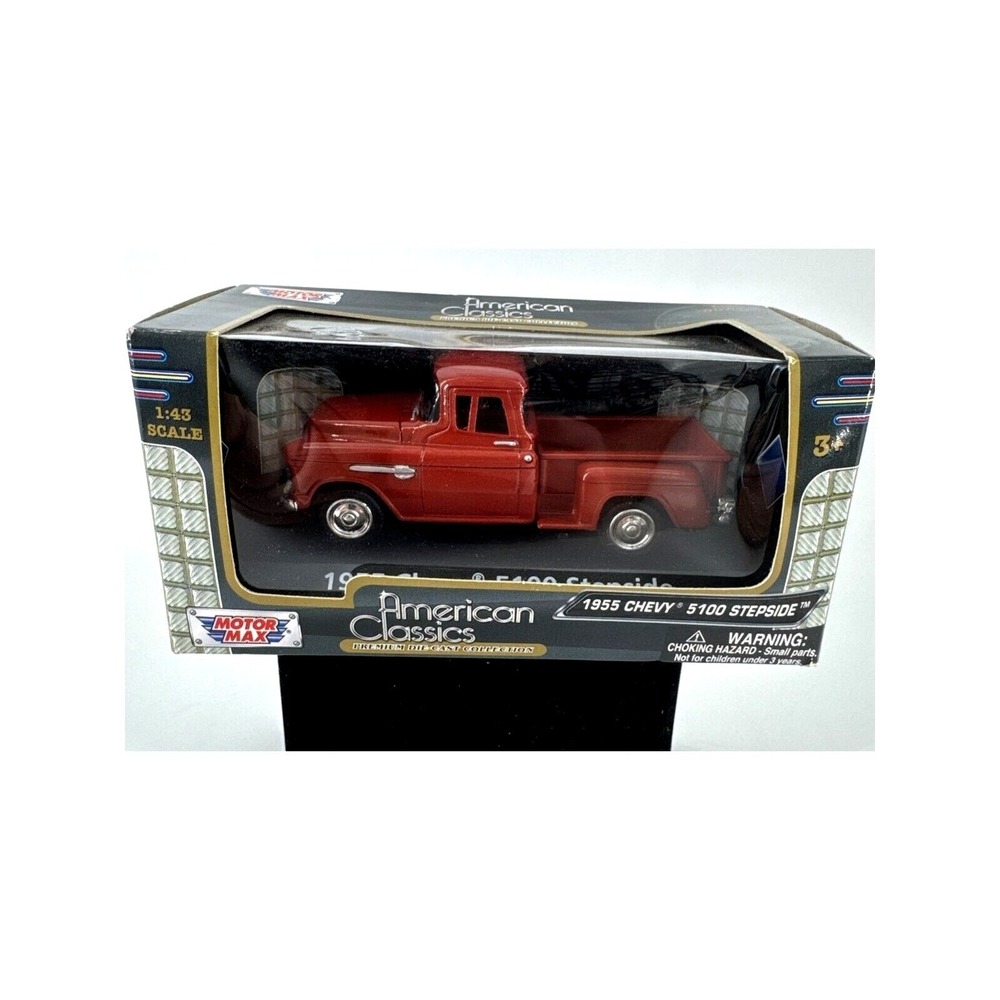 1955 Chevy 5100 Stepside Pickup 1:43 Scale Diecast Motor Max American Classics